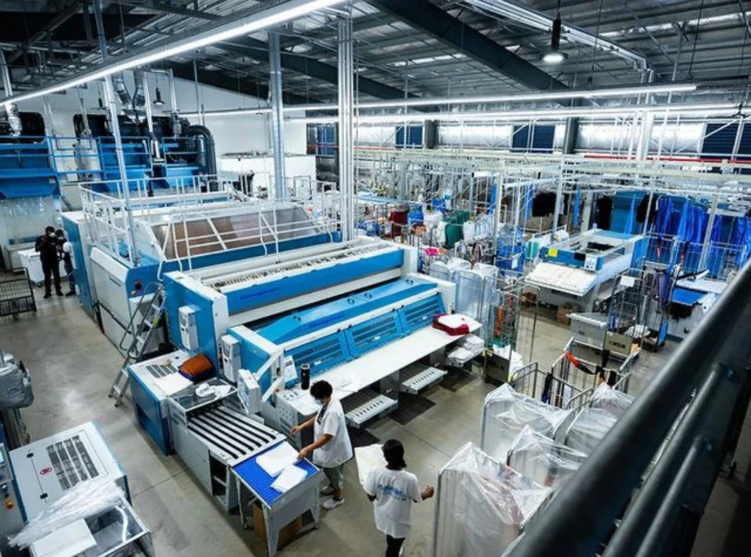 Production machinery inside a working facility
